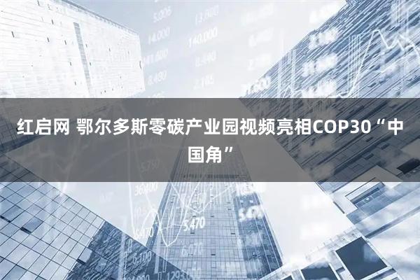 红启网 鄂尔多斯零碳产业园视频亮相COP30“中国角”